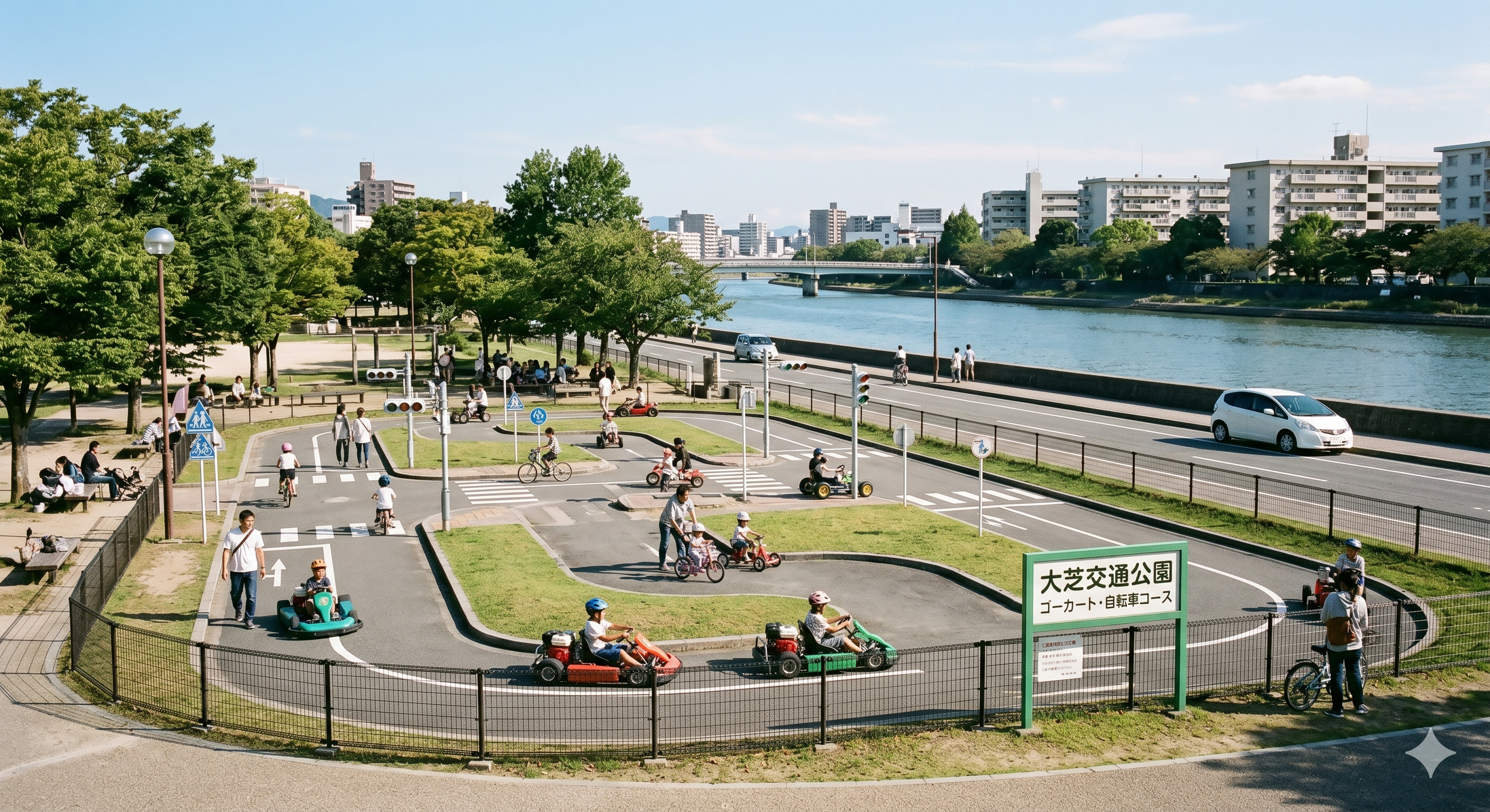 大芝公園（交通公園）周辺