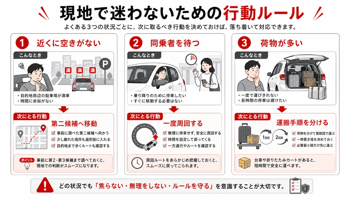 現地で迷わないための行動ルール