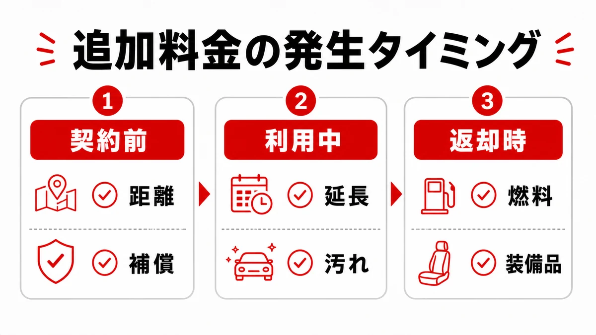 追加料金が発生しやすい場面