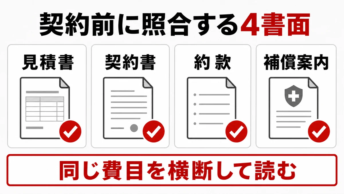 契約前に4種類の書面を照合する