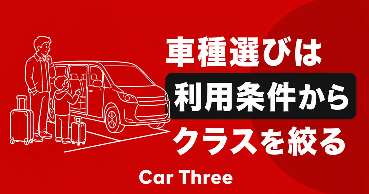 長期レンタカーの車種クラスを利用条件から選ぶ