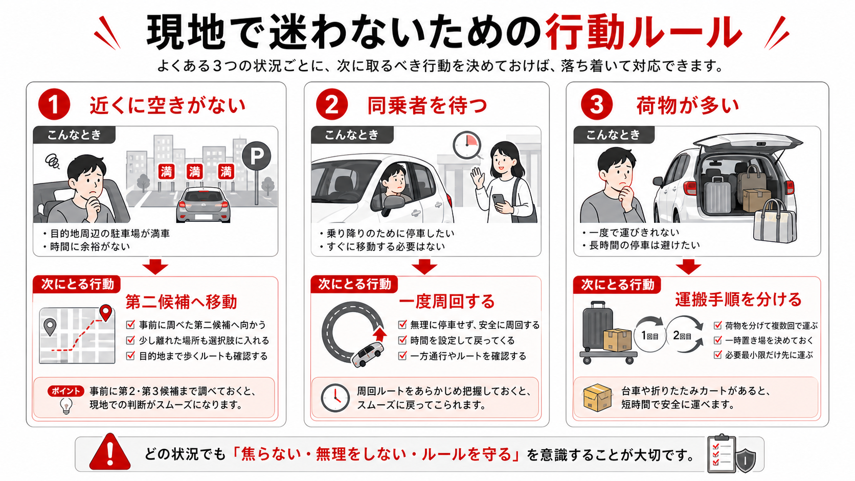 現地で迷わないための行動ルール
