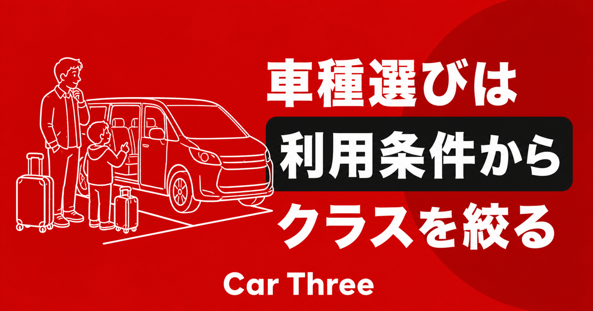 長期レンタカーの車種クラスを利用条件から選ぶ